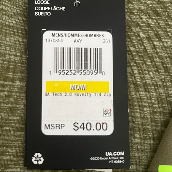 Under Armour Tech 2.0 1/4 Zip Training Breathable Shirt Mens Sz. M - Picture 2 of 10